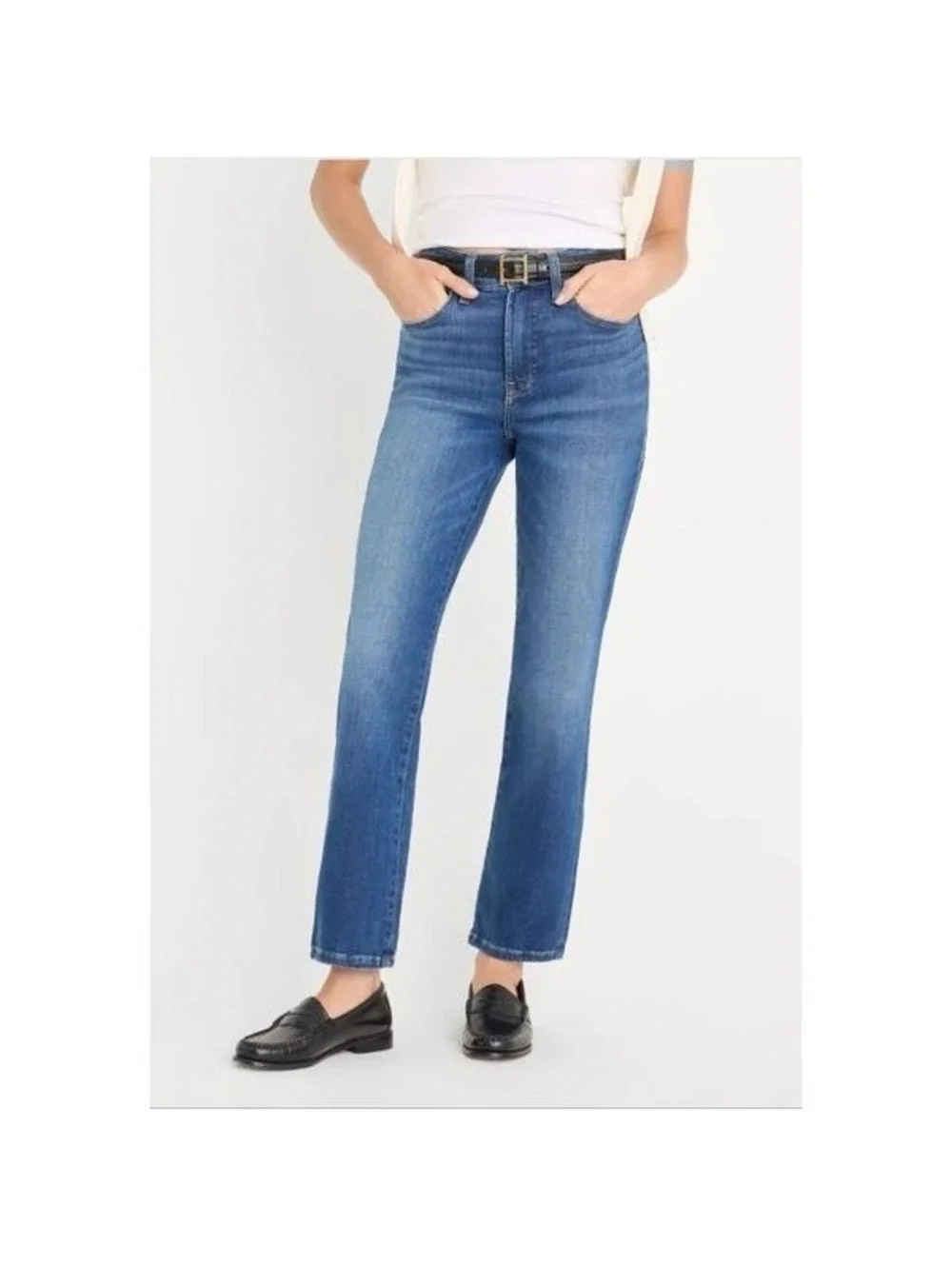 Good American High Rise Straight Leg Jeans Sz 6